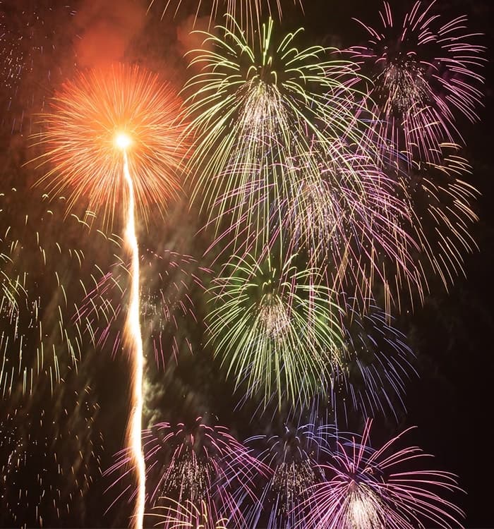 Cold fireworks