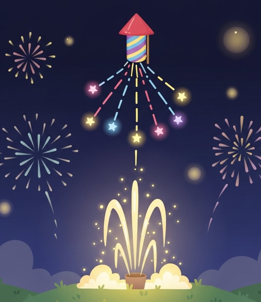 The Allure of Strobe Rocket Fireworks: A Rhythmic Display